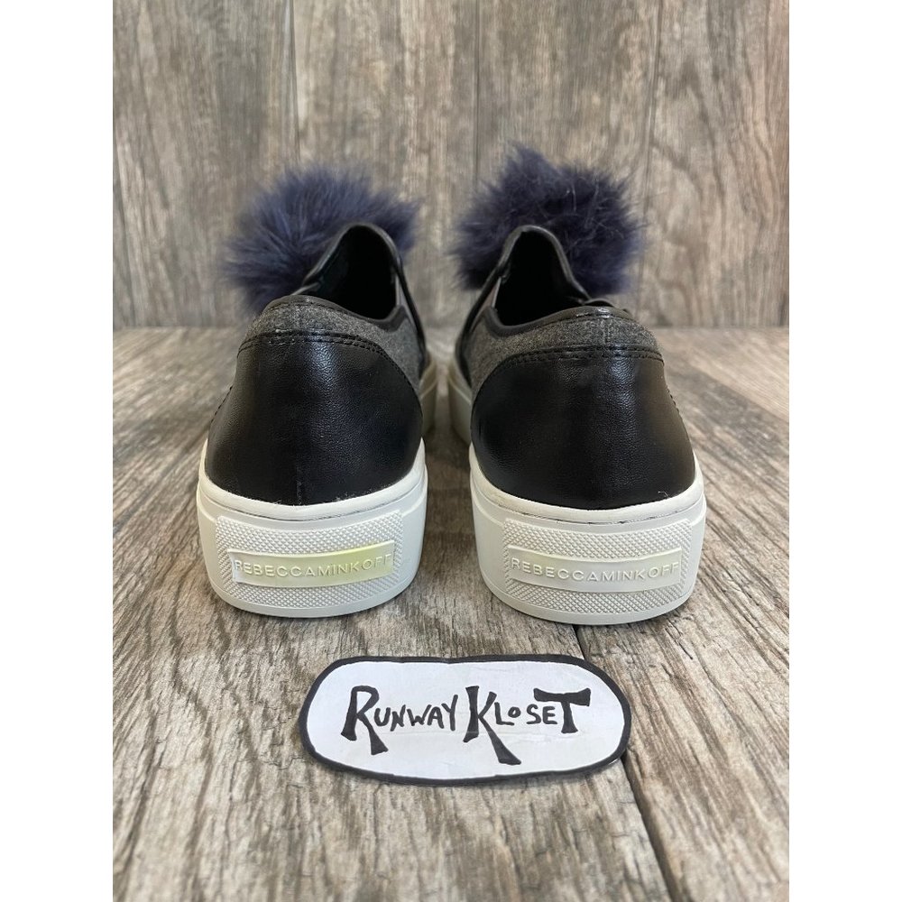 REBECCA MINKOFF Womens Sloane Slip On Pompom Fashion Platform Sneaker size 8.5 - Picture 4 of 12